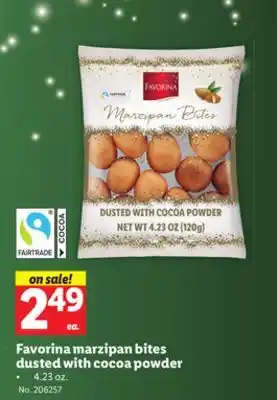 Lidl Favorina marzipan bites dusted with cocoa powder offer
