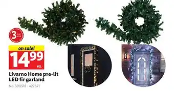 Lidl Livarno home pre-lit led fir garland offer