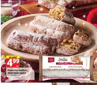 Lidl Favorina stollen, marzipan apple offer