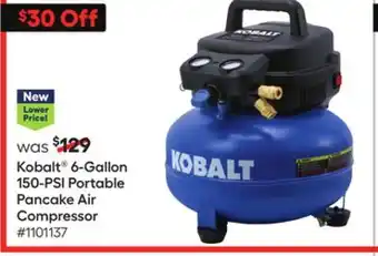 Lowe's 6-gallon 150-psi portable pancake air compressor offer