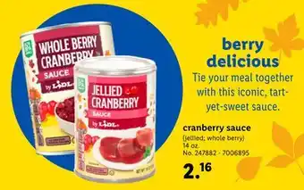Lidl Cranberry sauce offer