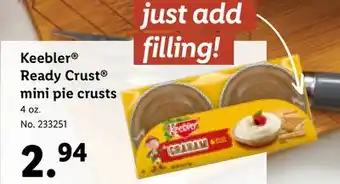 Lidl Keebler ready crust mini pie crusts offer