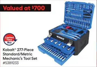Lowe's 277-piece standard/metric mechanic's tool set offer
