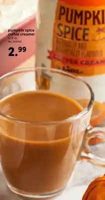 Lidl Pumpkin spice coffee creamer offer