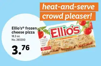 Lidl Ellio's frozen cheese pizza offer