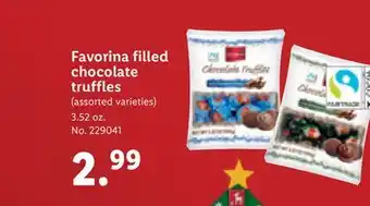 Lidl Favorina filled chocolate truffles offer