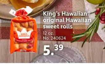 Lidl King's hawaiian original hawaiian sweet rolls offer
