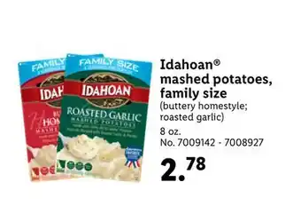 Lidl Idahoan mashed potatoes, family size offer