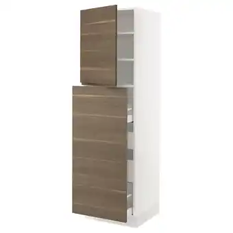 Ikea Sektion / maximera hc w p-o func 1dr/4drw, white/voxtorp walnut effect, 24x24x80 offer