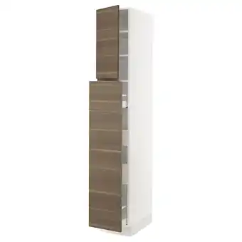 Ikea Sektion / maximera hc w p-o func 4drw/1dr/2shlv, white/voxtorp walnut effect, 15x24x90 offer