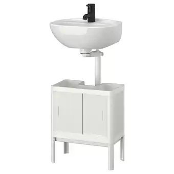 Ikea Lilltjärn / skatsjön sink base cabinet with 2 doors, white, 17 3/4x13 3/4 offer