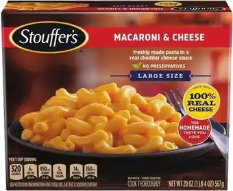 Kroger Stouffer's large size entrée offer