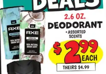 Ollie's Axe deodorant offer