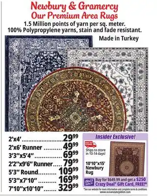 Ocean State Job Lot Newbury & gramercy our premium area rugs offer