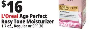 Ocean State Job Lot L'oreal paris age perfect rosy tone moisturizer, 1.7 oz offer