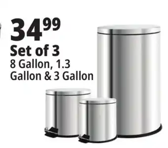 Ocean State Job Lot Stainless steel trash cans offer