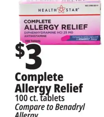 Ocean State Job Lot Complete allergy relief offer