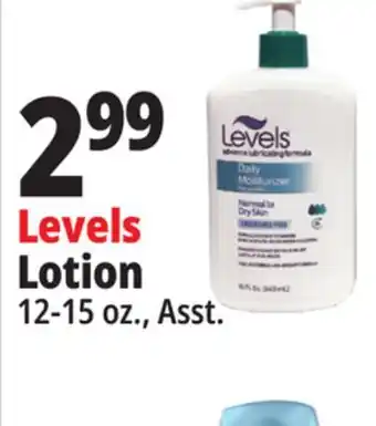 Ocean State Job Lot Levels lotion offer