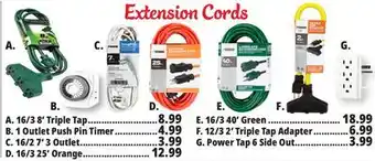 Ocean State Job Lot Extension cords offer