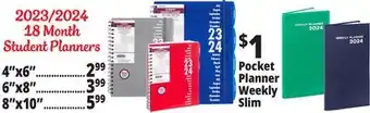 Ocean State Job Lot 2023/2024 18 month student planners offer