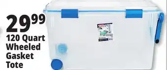 Ocean State Job Lot 120 quart wheeled gasket tote offer