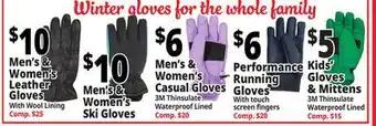 Ocean State Job Lot Winter gloves for the whole family offer