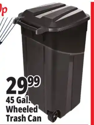 Ocean State Job Lot 45 gal. wheeled trash can offer