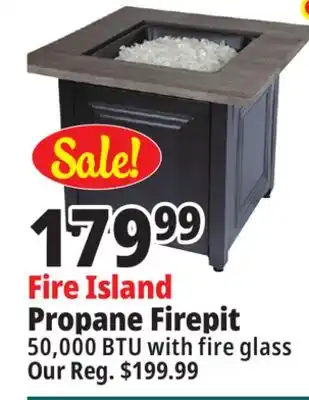 Ocean State Job Lot Fire island lp gas outdoor fire pit offer