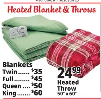 Ocean State Job Lot Heated blanket & throws offer