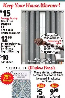 Ocean State Job Lot Curtains offer