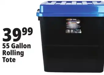 Ocean State Job Lot Gracious living premium rolling storage tote with lid, 55 gal offer