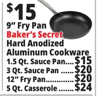 Ocean State Job Lot 9 fry pan baker's secret aluminum cookware offer