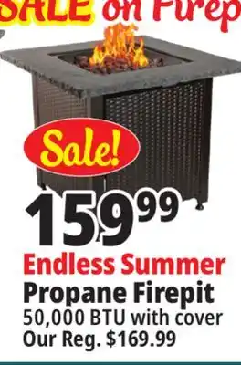Ocean State Job Lot Endless summer square lp gas outdoor fire pit with cover offer