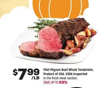 Grocery Outlet Filet mignon beef whole tenderloin offer