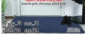 Ocean State Job Lot Multi purpose entry mats offer