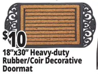 Ocean State Job Lot 18x30 heavy-duty rubber/coir decorative doormat offer