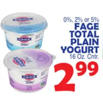 Bravo Supermarkets Fage total plain yogurt offer