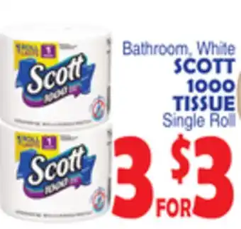 Bravo Supermarkets Scott 1000 tissue offer