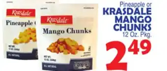 Bravo Supermarkets Krasdale mango chunks offer