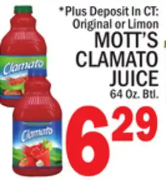 C Town Mott's clamato juice offer