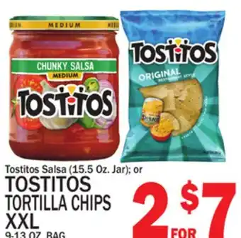 C Town Tostitos tortilla chips xxl 9-13 oz. bag offer