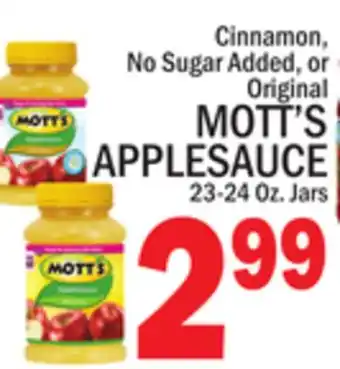 C Town Mott's applesauce offer