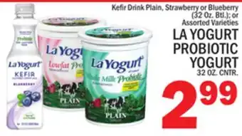 C Town La yogurt probiotic yogurt 32 oz. cntr offer