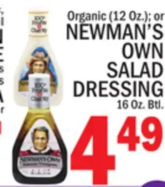 C Town Newman's own salad dressing 16 oz. btl offer