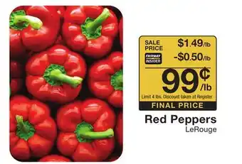 Fairway Store Market Red peppers offer