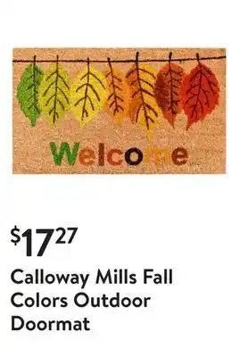 Walmart Calloway mills fall colors outdoor doormat offer