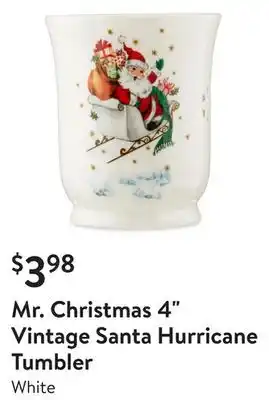 Walmart Mr. christmas 4 vintage santa hurricane tumbler offer