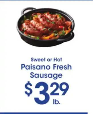 Price Rite Paisano fresh sausage offer