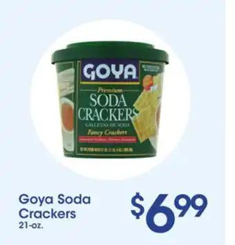 Price Rite Goya soda crackers offer