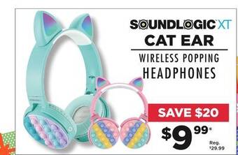 Showcase US Soundlogic xt cat ear wireless popping headphone offer